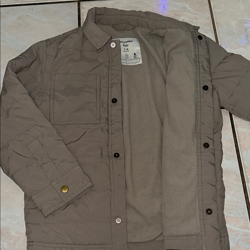 Abercrombie Kids Boys Taupe Utility Jacket